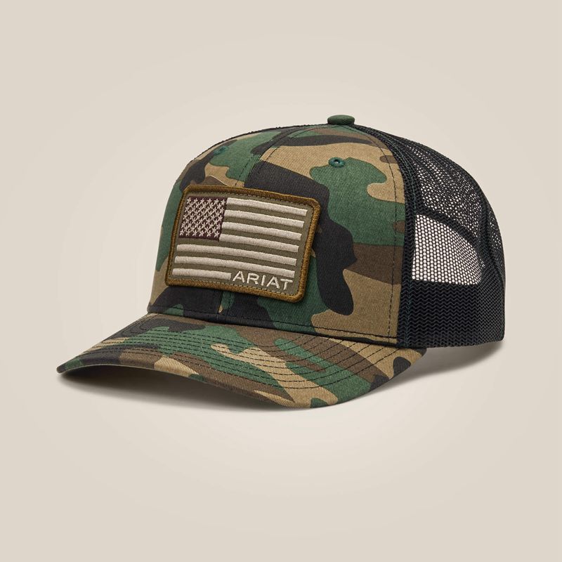 Ariat Flag Patch Cap Camouflage Homme | NHQ-86701689