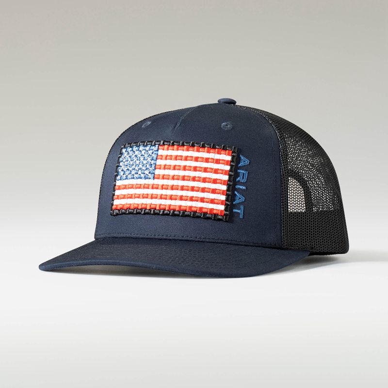 Ariat Basket Weave Flag Cap Multi Homme | XIP-96891489