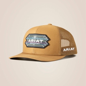 Ariat Aztec Logo Patch Cap Beige/Khaki Homme | TFP-86822322