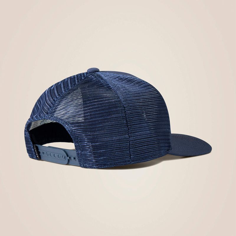 Ariat Aztec Logo Patch Cap Bleu Homme | CAR-70411700