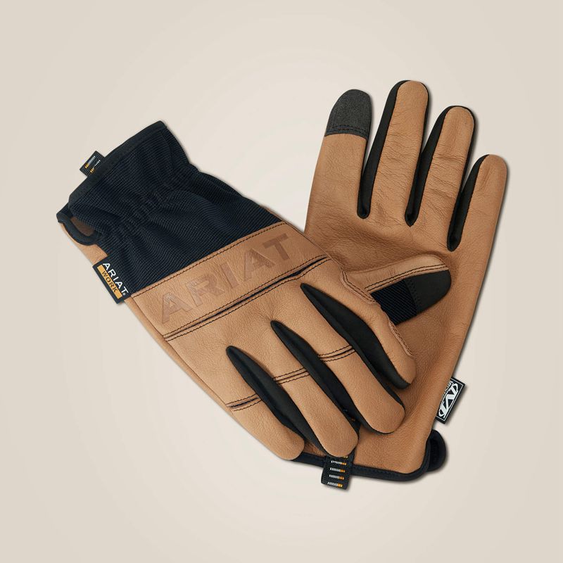 Ariat Flexpro Leather Driver Work Glove Brown/Black Homme | BFP-24688419