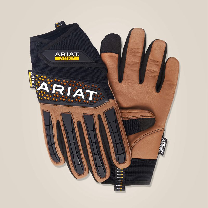 Ariat Everyday Impact Work Glove Brown/Black Homme | NPN-66108053