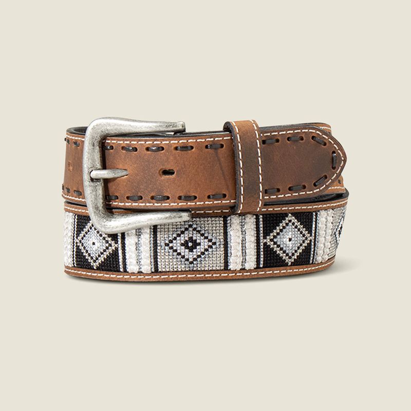 Ariat Woven Geo Inlay Belt Multi Homme | SRP-43145618