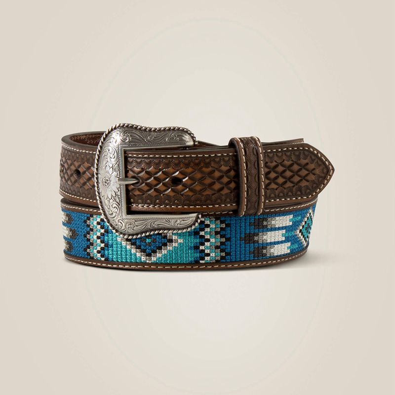 Ariat Southwest Stitch Belt Bleu Homme | YSH-99952925