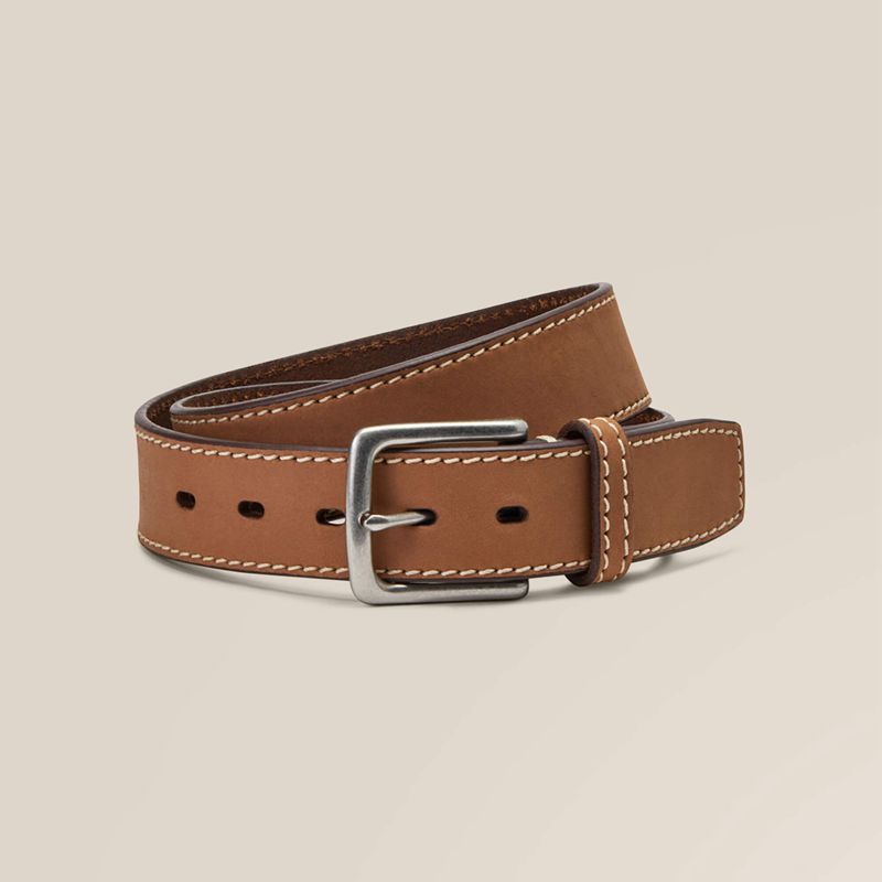 Ariat Simple Embroidery Belt Tan Homme | NEM-58154992