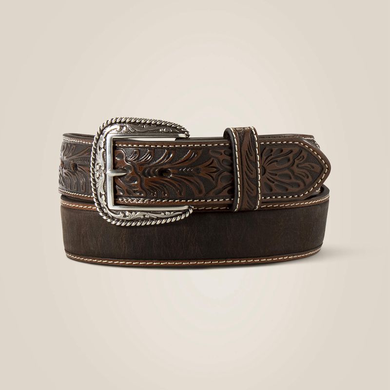 Ariat Floral Embossed Ends Belt Marron Homme | DBD-60961188