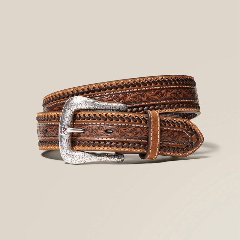 Ariat Filigree Stripe Belt Tan Homme | DMB-70478284