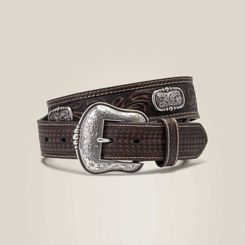 Ariat Filigree Concho Belt Marron Homme | RNT-07672082