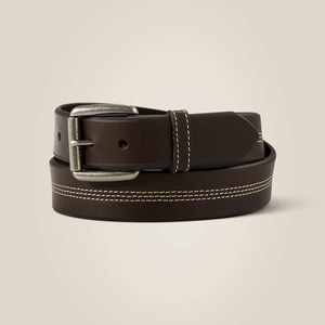 Ariat Center Triple Stitch Belt Marron Homme | CGD-39390414