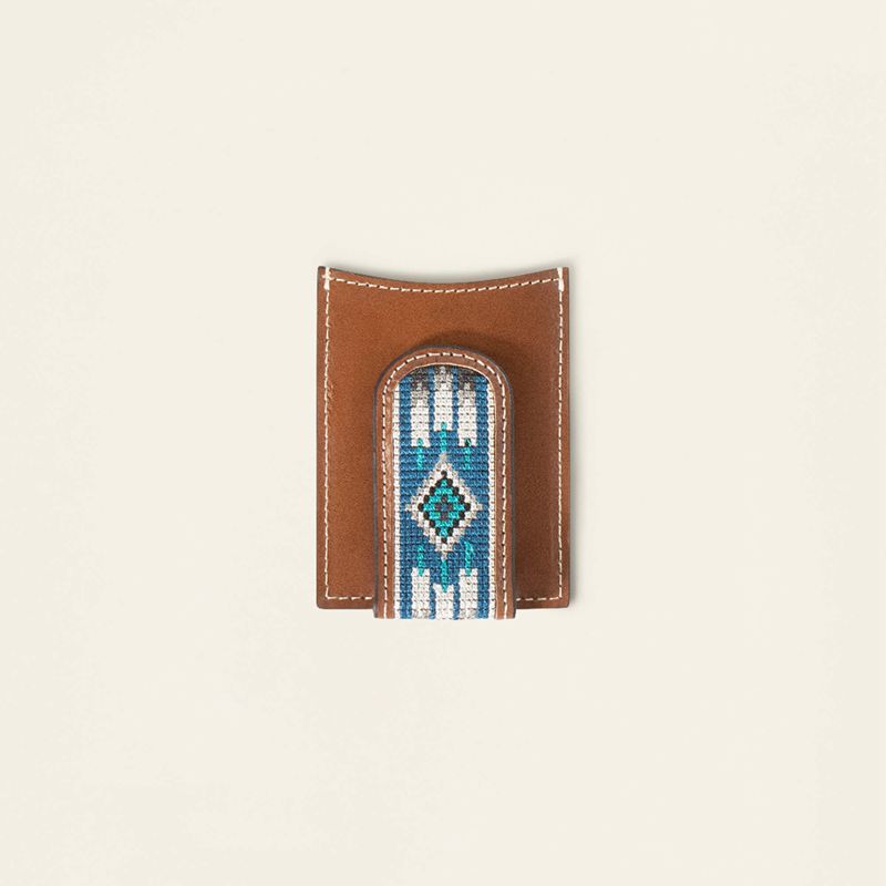 Ariat Southwest Inlay Money Clip Marron Homme | CVG-08191441