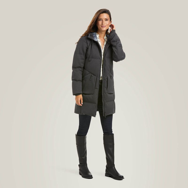 Ariat Menlo Down Jacket Charcoal Femme | YNW-79945095