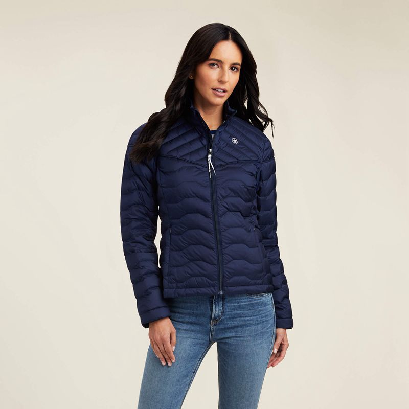 Ariat Ideal Down Jacket Bleu Marine Femme | BWW-26210260