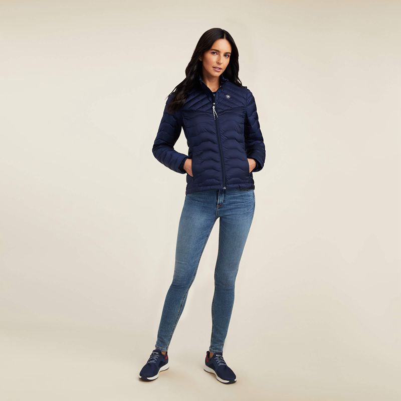 Ariat Ideal Down Jacket Bleu Marine Femme | BWW-26210260