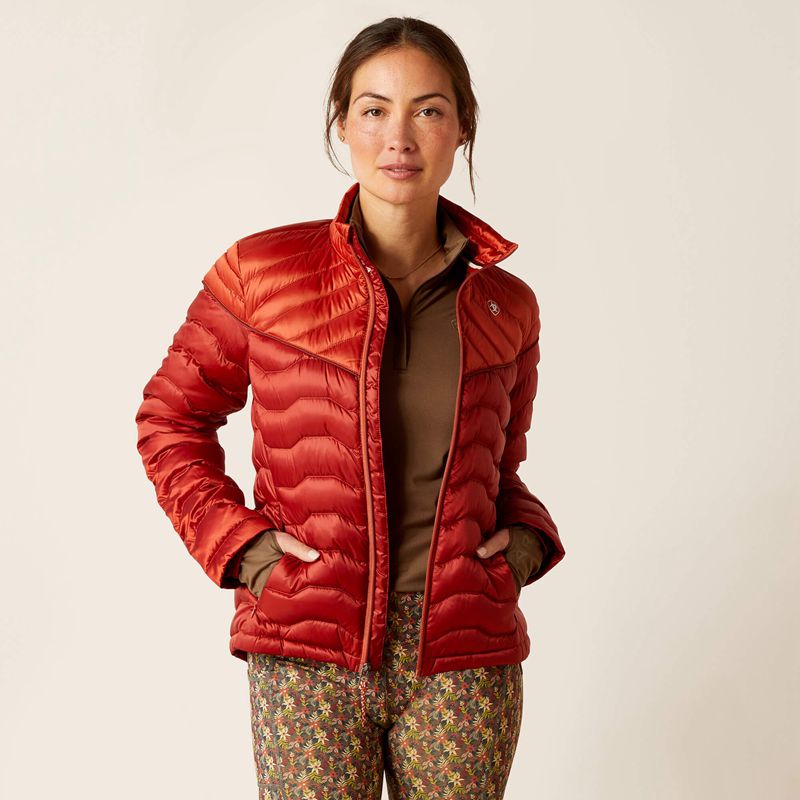 Ariat Ideal Down Jacket Rouge Femme | DDM-26640913