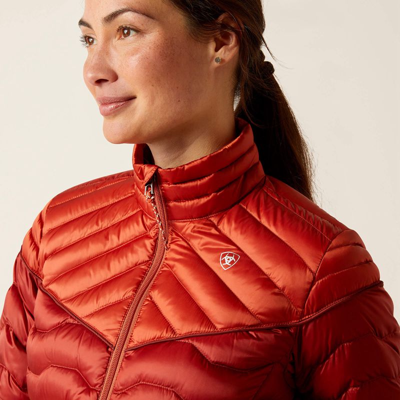 Ariat Ideal Down Jacket Rouge Femme | DDM-26640913