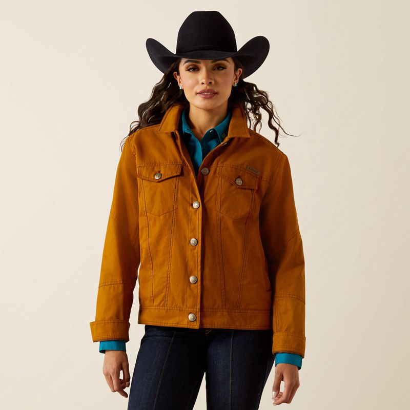 Ariat Grizzly Rancher Jacket Chestnut Horse Femme | DEN-20210929