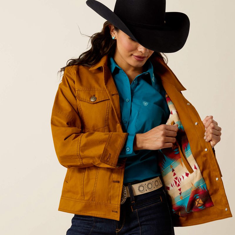 Ariat Grizzly Rancher Jacket Chestnut Horse Femme | DEN-20210929