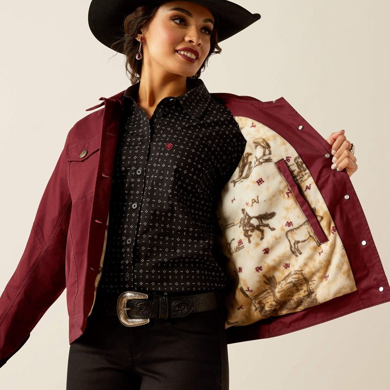 Ariat Grizzly Rancher Jacket Tawny Port Femme | IGO-35375599