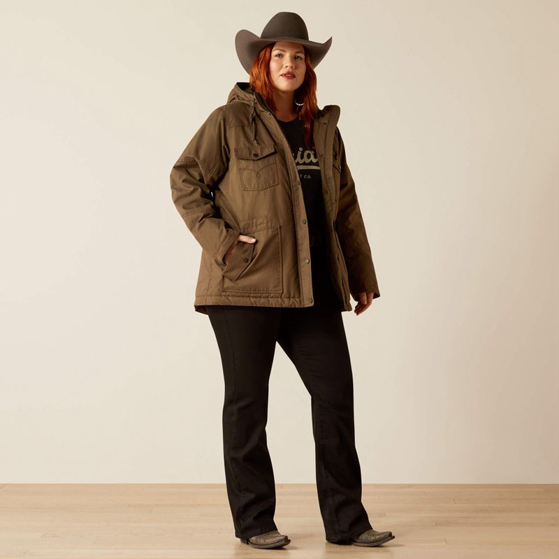 Ariat Grizzly 2.0 Parka Banyan Bark Femme | TJW-84624271