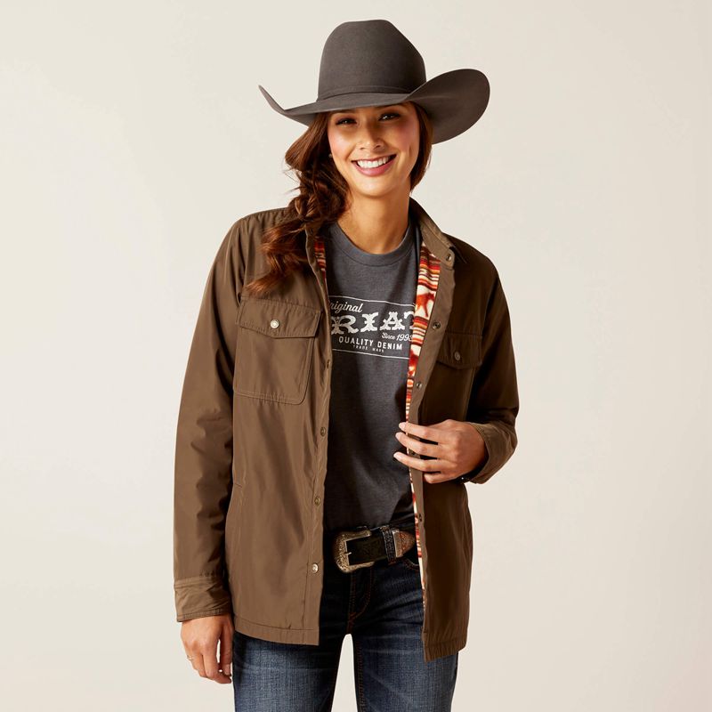 Ariat Dilon Shirt Jacket Canteen Femme | TBC-52326456