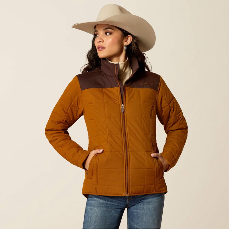 Ariat Crius Insulated Jacket Chestnut/Chocolate Plum Femme | GBO-71422775