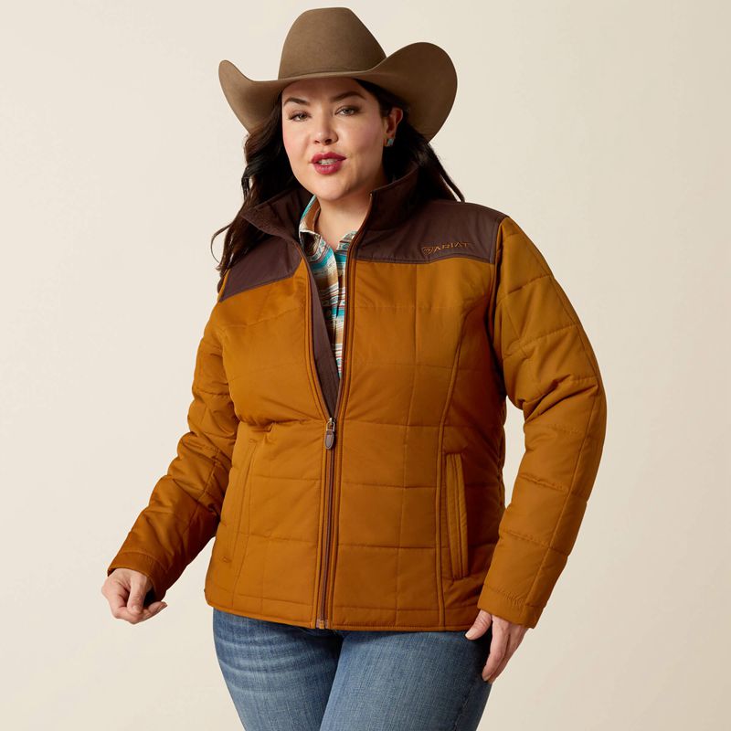 Ariat Crius Insulated Jacket Chestnut/Chocolate Plum Femme | GBO-71422775