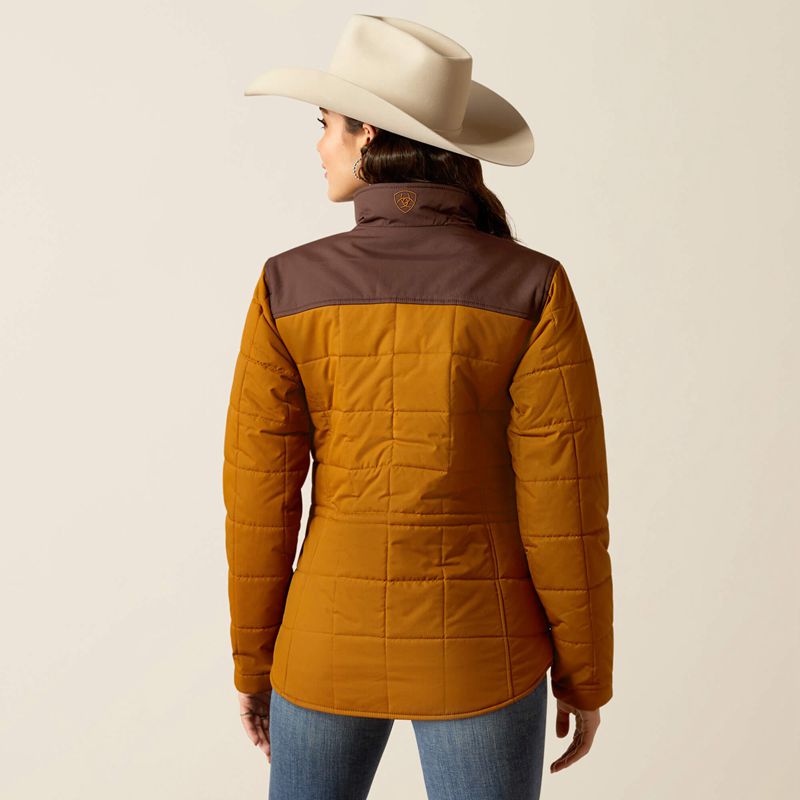 Ariat Crius Insulated Jacket Chestnut/Chocolate Plum Femme | GBO-71422775