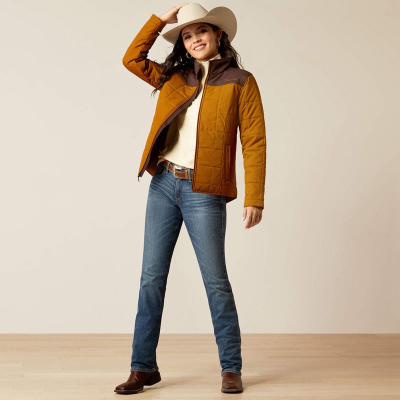 Ariat Crius Insulated Jacket Chestnut/Chocolate Plum Femme | GBO-71422775