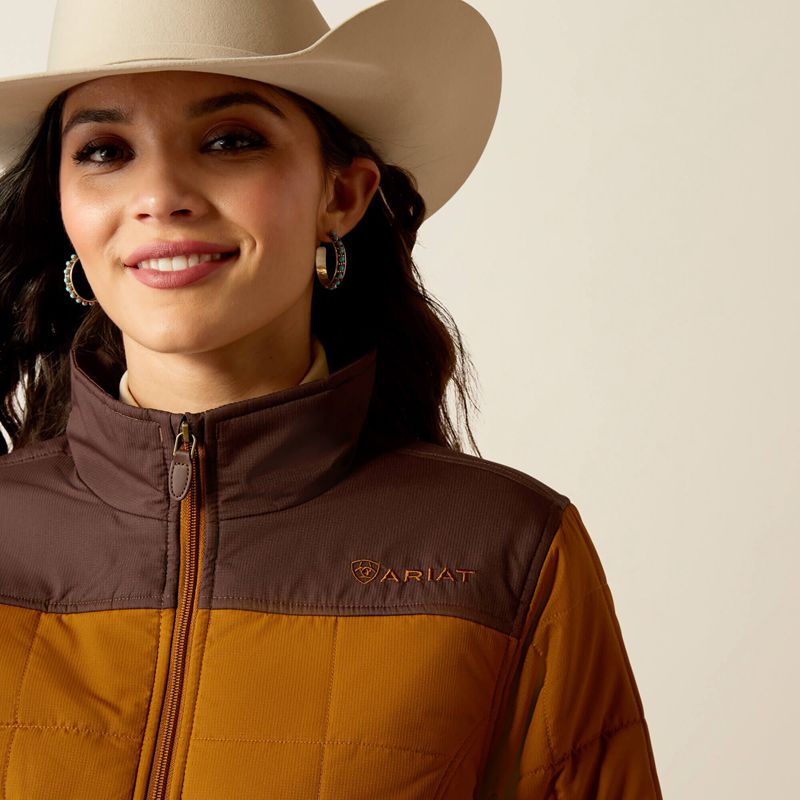 Ariat Crius Insulated Jacket Chestnut/Chocolate Plum Femme | GBO-71422775