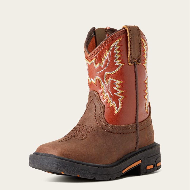 Ariat Td Lil' Stompers Chandler Workhog Marron Enfant | RUJ-44634867