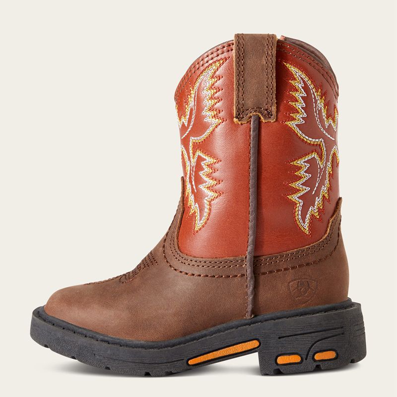 Ariat Td Lil' Stompers Chandler Workhog Marron Enfant | RUJ-44634867