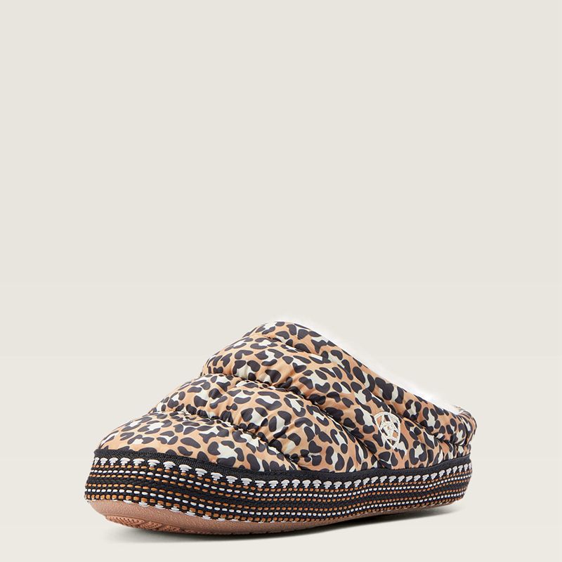 Ariat Crius Clog Slipper Leopard Enfant | TOM-46640019