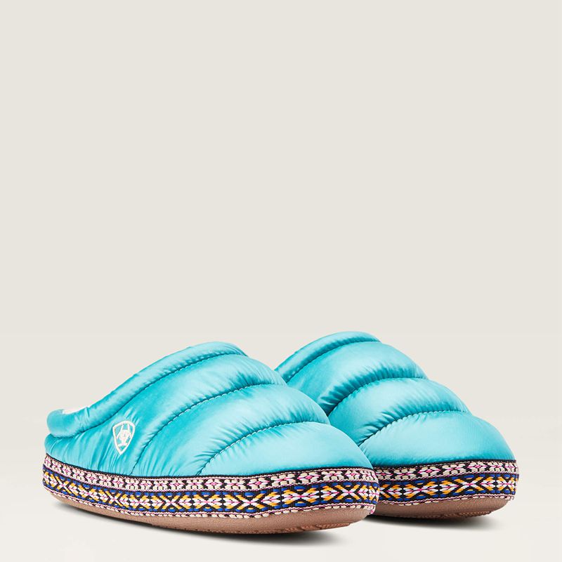 Ariat Crius Clog Slipper Turquoise Enfant | SZD-51062080