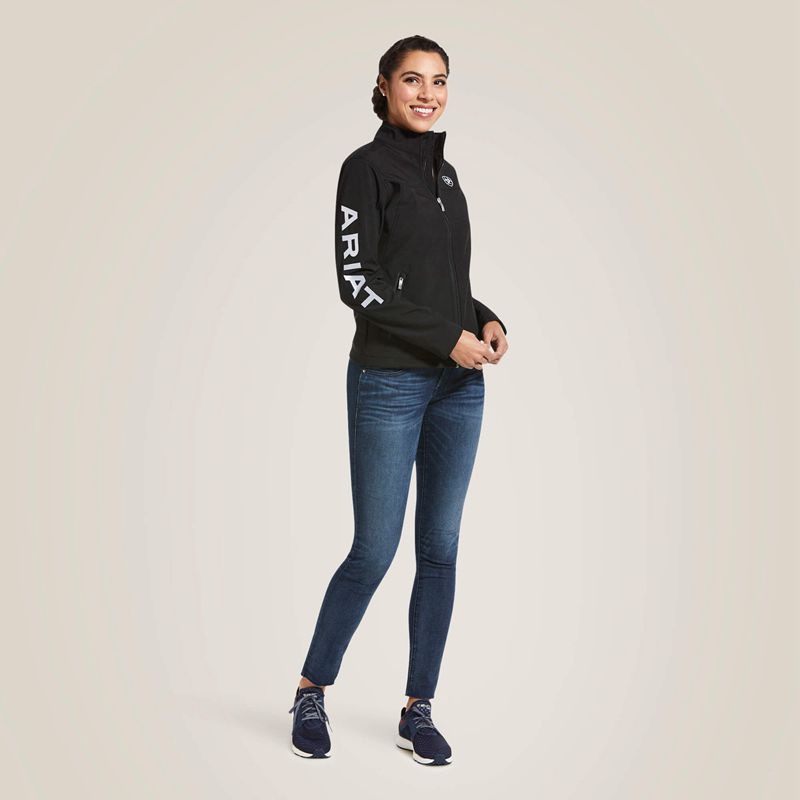 Ariat Classic Team Usa/Mex Softshell Jacket Noir Femme | TAA-51968915