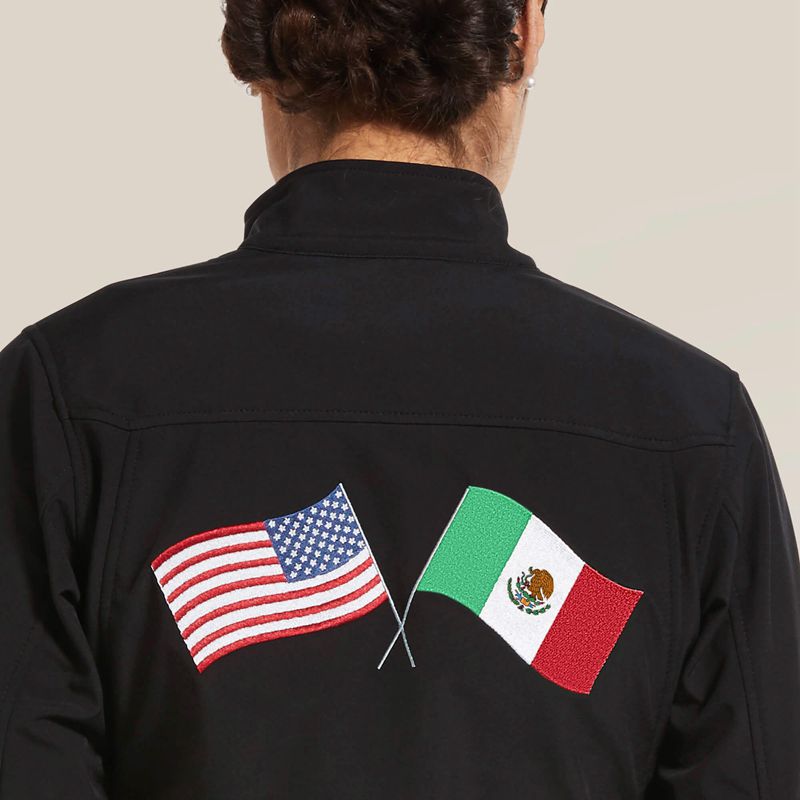 Ariat Classic Team Usa/Mex Softshell Jacket Noir Femme | TAA-51968915