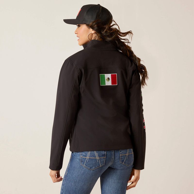 Ariat Classic Team Softshell Mexico Jacket Noir Femme | LBO-33056386