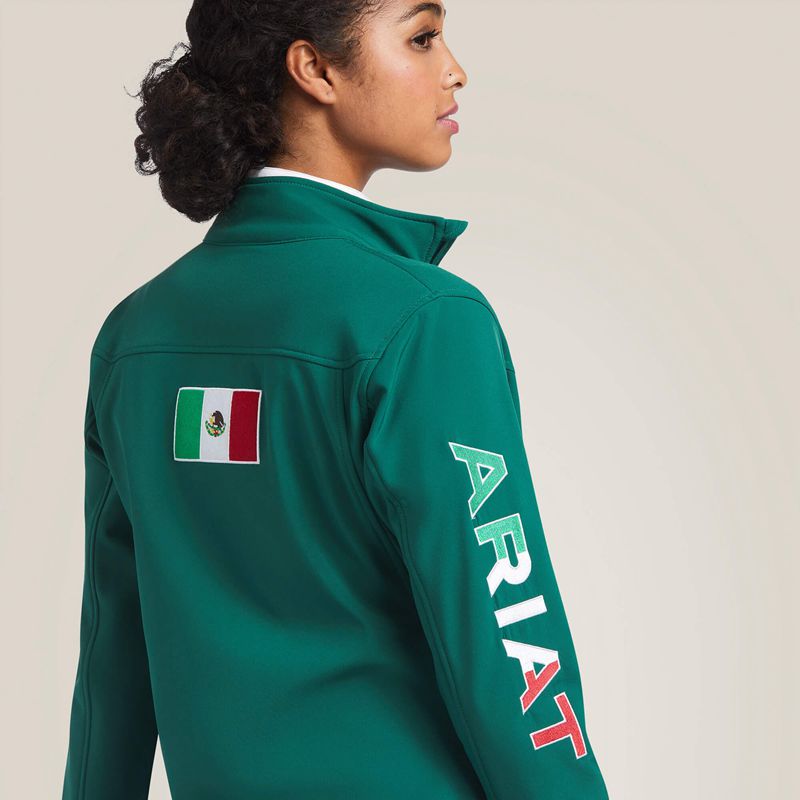 Ariat Classic Team Softshell Mexico Jacket Verde Femme | MUV-63034236