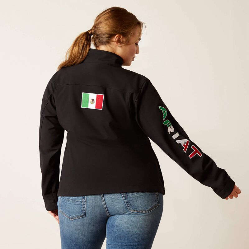 Ariat Classic Team Softshell Mexico Jacket Noir Femme | LBO-33056386