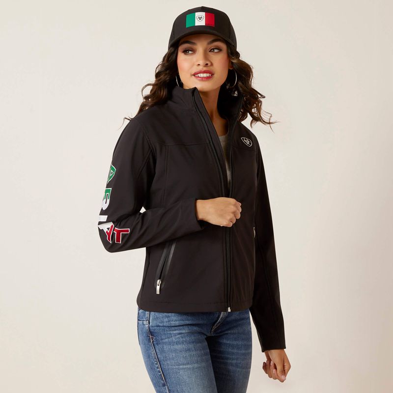 Ariat Classic Team Softshell Mexico Jacket Noir Femme | LBO-33056386