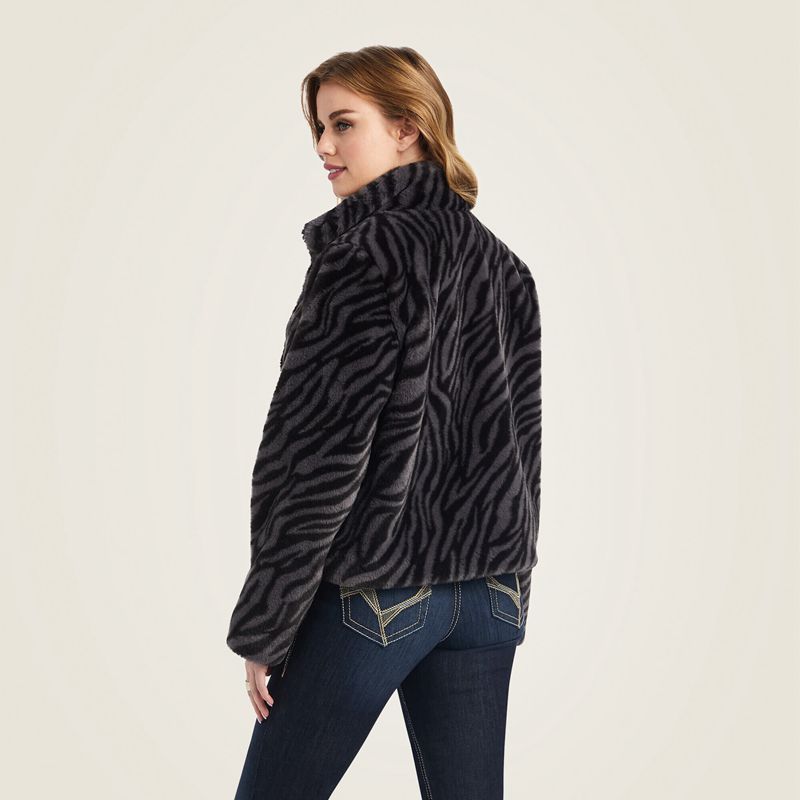 Ariat City Girl Faux Fur Jacket Noir Femme | VSI-38864629