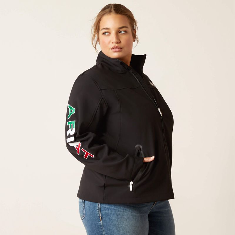 Ariat Classic Team Softshell Mexico Jacket Noir Femme | LBO-33056386