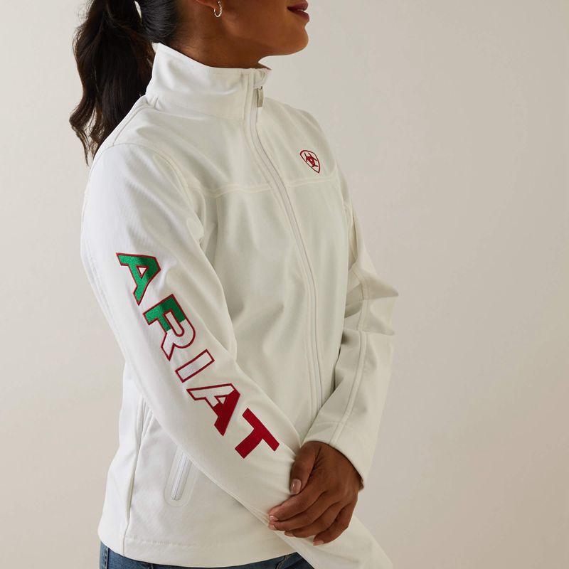 Ariat Classic Team Softshell Mexico Jacket Blanche Femme | YON-73287335