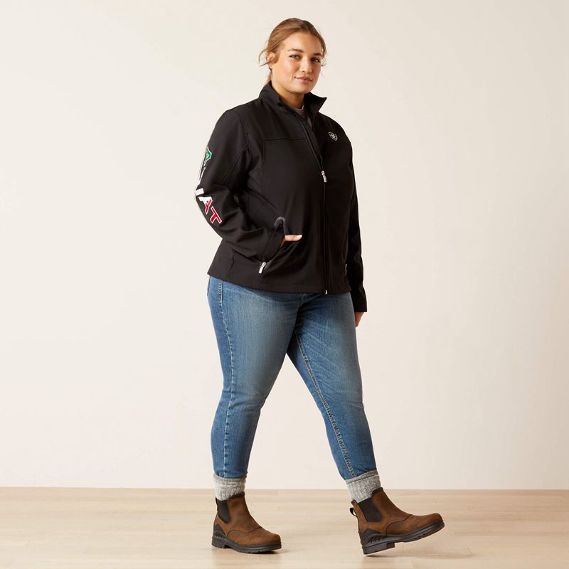 Ariat Classic Team Softshell Mexico Jacket Noir Femme | LBO-33056386