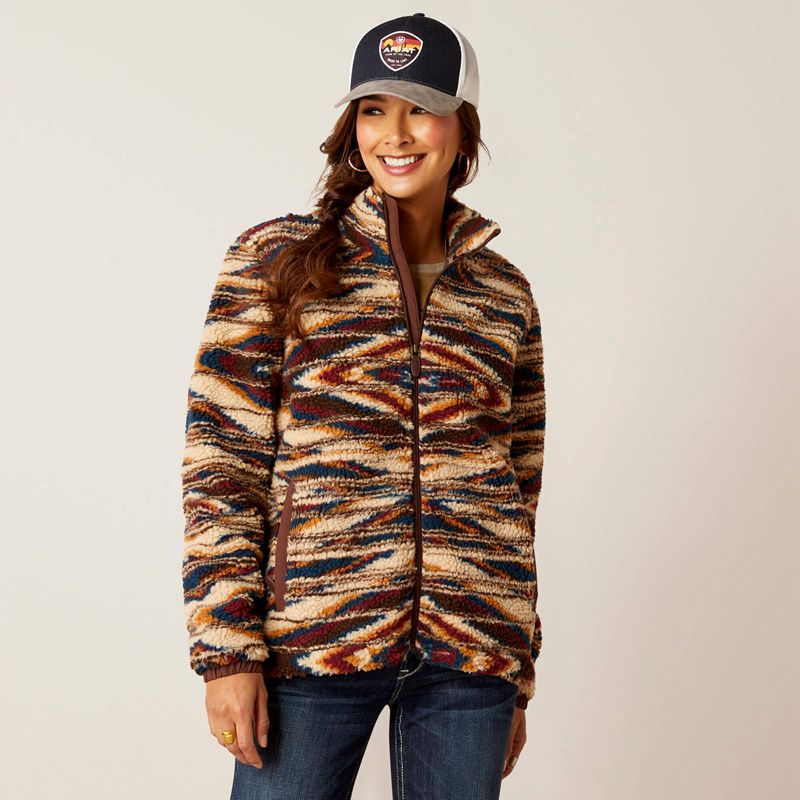 Ariat Chimayo Fleece Jacket Sunset Saltillo Jcd Femme | DXC-65825851