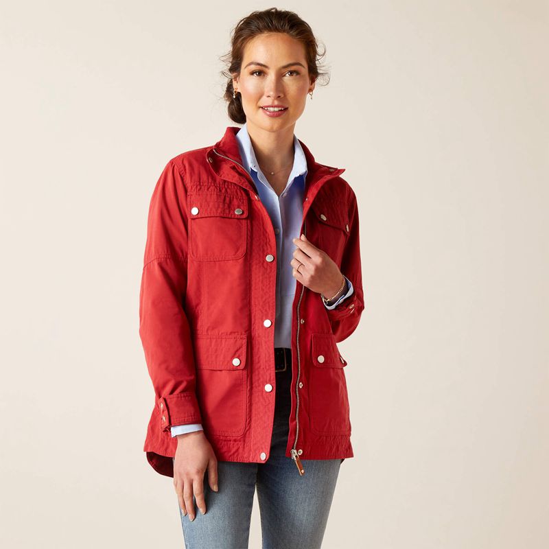 Ariat Calumet Field Jacket Rouge Femme | NBA-98094711