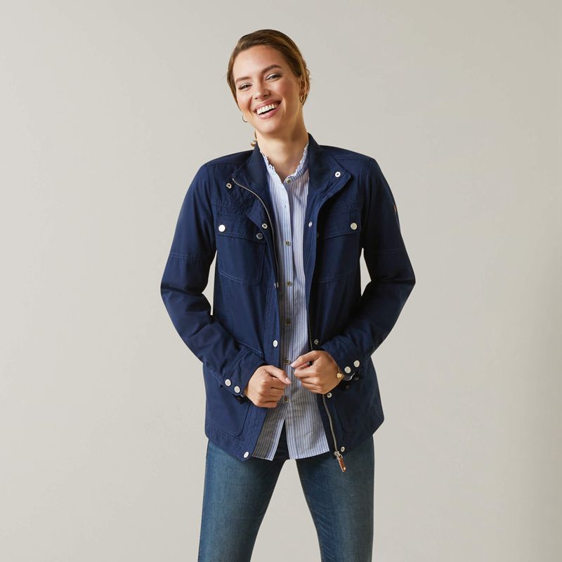 Ariat Calumet Field Jacket Bleu Marine Femme | NME-72530424