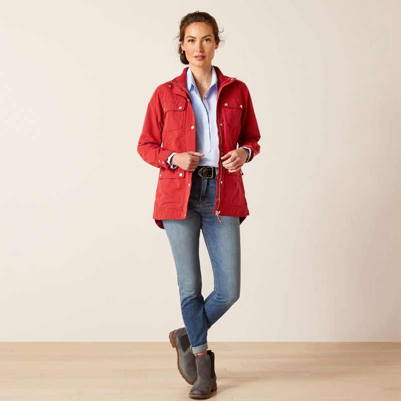 Ariat Calumet Field Jacket Rouge Femme | NBA-98094711