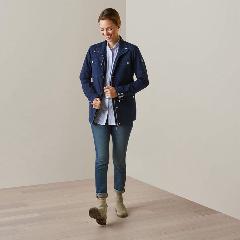 Ariat Calumet Field Jacket Bleu Marine Femme | NME-72530424