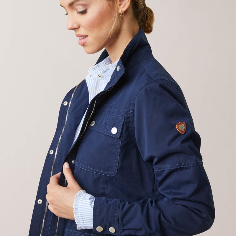 Ariat Calumet Field Jacket Bleu Marine Femme | NME-72530424