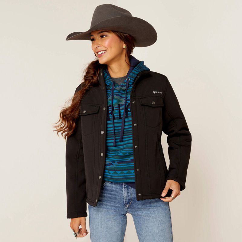 Ariat Berber Back Softshell Jacket Noir Femme | ZFK-28731208